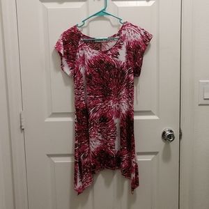 Pink and white sequin top